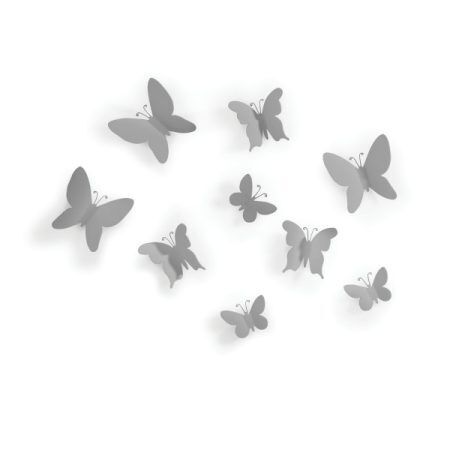 <p><strong>UMBRA Комплект декорация за стена “MARIPOSA“ - 9 бр. пеперуди - 3 размера - сив цвят</strong><br /><span><strong>• </strong></span><strong>Цвят: </strong><span>сив</span><strong><br />• Сет от 9 бр пеперуди</strong><br /><span>•</span><strong> Закрепване за стена (с включени двойнолепящи лепенки)</strong><br /><span>• </span><strong>Три размера в комплект:<br /></strong><span> - 15 x 13 x 2.5 см<br /></span> - 14 x 10 x 4 см<br /> - 10 x 10 x 2,5 см.<br />• <strong>Материал:</strong> полипропилен<br /><strong>Производител: UMBRA / Канада<br /></strong><em><strong>DESIGN: <span>Marion Lanktree</span><br /></strong></em></p><br />Марка: Umbra HK Limited <br />Модел: UMBRA 1013246-918<br />Доставка: 2-4 работни дни<br />Гаранция: 2 години