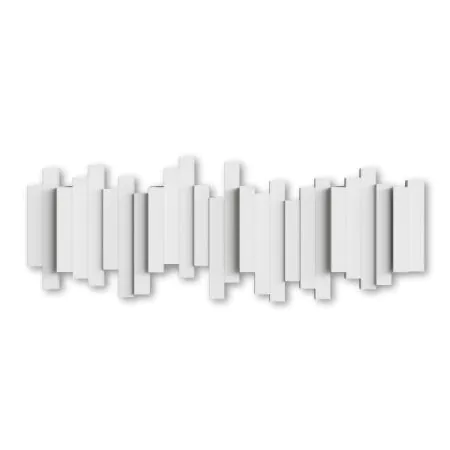 UMBRA Закачалка за стена с 5 бр. закачалки “STICKS“ - цвят бял