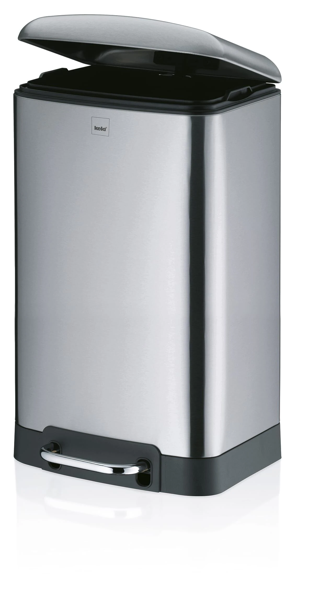KELA Кош за отпадъци с педал “Davino“ - неръждаема стомана мат - 30 л.