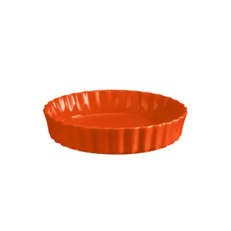 EMILE HENRY Керамична форма за тарт Ø 24 см "DEEP FLAN DISH"- цвят оранжев