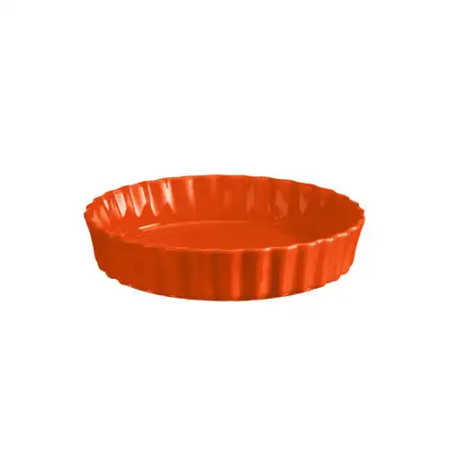 EMILE HENRY Керамична форма за тарт Ø 24 см "DEEP FLAN DISH"- цвят оранжев