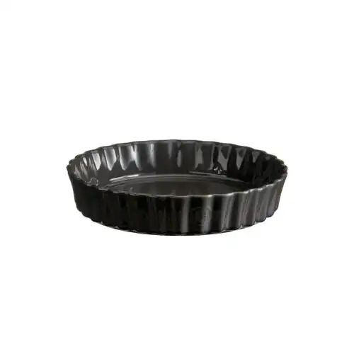 EMILE HENRY Керамична форма за тарт Ø 24 см "DEEP FLAN DISH"- цвят черен