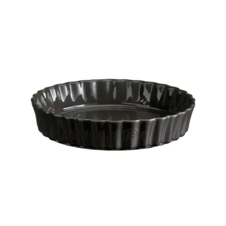 EMILE HENRY Керамична форма за тарт Ø 28 см "DEEP FLAN DISH"- цвят черен