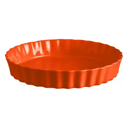 EMILE HENRY Керамична форма за тарт Ø 32 см "DEEP TART DISH"- цвят оранжев