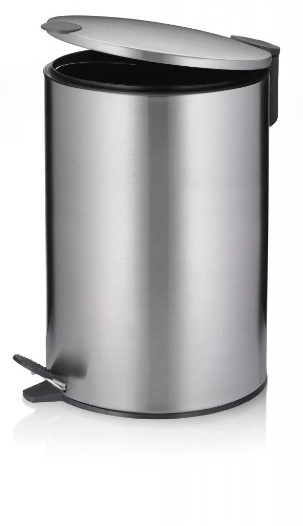 KELA Кош за отпадъци с педал “Mats“ - сребрист мат - 12л.