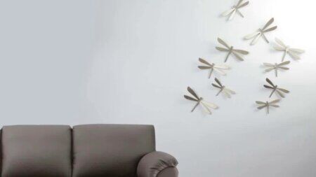 <p><span style="font-size: small;"><strong>UMBRA Комплект декорация за стена “WALLFLUTТER“ </strong></span><br /><span style="font-size: small;"><strong>• </strong></span><strong>Цвят:</strong> месинг<br />• <strong>Ефект 3D<br />• Сет от 8 бр водни кончета</strong><br />•<strong> Закрепване за стена (с включени двойнолепящи лепенки)</strong><br />• <strong>Четири</strong> р<strong>азмера в комплект:</strong> от (11,4 x 6,4 ) до (14,6 х 8,3) cm<br />• <strong>Материал:</strong> пластмаса<br /><strong>Производител: UMBRA / Канада<br /></strong><em><strong>DESIGN: ALAN WISNIEWSKI & MARION LANKTREE</strong></em></p><br />Марка: Umbra HK Limited <br />Модел: UMBRA 1013366-104<br />Доставка: 2-4 работни дни<br />Гаранция: 2 години