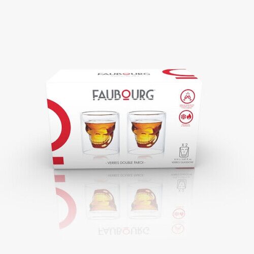 <p><strong>FAUBOURG Сет от 2 бр. двустенни стъклени чаши за уиски “GLASGOW“ - 150 мл.</strong><br /><strong>• Материал: </strong><span>боросиликатно </span><span>стъкло<br /></span><strong>• Вместимост:</strong><span> 150 мл. </span><br /><strong>• Комплект от 2 бр. <br />• Двойни стени<br />• Препоръчва се измиване на ръка</strong><br /><em><strong>Производител: FAUBOURG/Франция</strong></em></p><br />Марка: FAUBOURG <br />Модел: FB-GLA-150<br />Доставка: 2-4 работни дни<br />Гаранция: 2 години