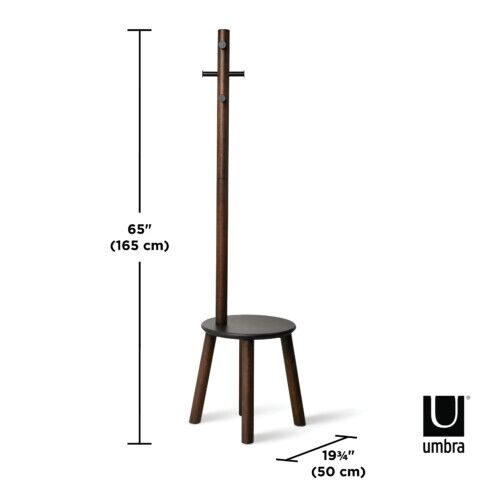 <p><strong>UMBRA Закачалка със стол “PILLAR STOOL“</strong><br /><span><strong>• </strong></span><strong>Цвят:</strong><span> орех<br /><strong>• Материал:</strong> каучуково дърво, стомана</span><br /><span>• </span><strong>Размери:</strong><span> <span>50 х 50 х </span>165 см.</span><br /><span>•<strong> Размери на опаковката</strong></span><strong>:</strong><span> 67 х 46 х 11 см.<br />•<strong> Тегло:</strong> 6,79 кг. </span><br /><span>• </span><strong>С включен комплект за монтаж</strong><br /><strong>Производител: UMBRA / Канада</strong><br /><em><strong>DESIGN: NATE ASIS</strong></em></p><br />Марка: Umbra HK Limited <br />Модел: UMBRA 1014257-048<br />Доставка: 2-4 работни дни<br />Гаранция: 2 години