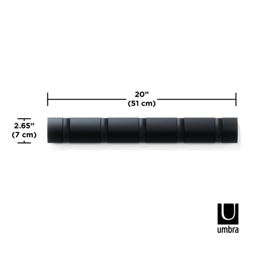 <p><strong>UMBRA Закачалка за стена с 5бр. закачалки “FLIP“ - цвят черен</strong><br /><span><strong>• </strong></span><strong>Цвят: </strong><span>черен</span><br /><span>•</span><strong> 5 бр. сгъваеми елемента / закачалки / </strong><br /><span>•</span><strong> Закачане на стена (с включени елементи)<br />• Материал:</strong> топола, пластмаса<br /><span>• </span><strong>Размер:</strong><span> 51 x 6 х 3 cм</span><br /><span>• </span><strong>Размер с опаковката:</strong><span> 60 х 8 х 5 см </span><br /><span>• </span><strong>Тегло:</strong><span> 0,500 кг</span><br /><strong>Производител: UMBRA / Канада<br /><em><strong>DESIGN: David Quan</strong></em></strong></p><br />Марка: Umbra HK Limited <br />Модел: UMBRA 318850-040<br />Доставка: 2-4 работни дни<br />Гаранция: 2 години