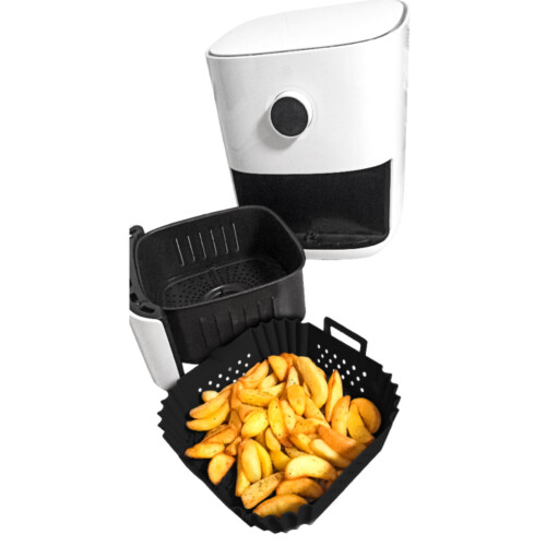 <p><strong>Nerthus Перфорирана силиконова кошница за AIR FRYER</strong><br /><span><strong>Размери: </strong>20.5 х 20.5 х 7 см.</span><br /><span><strong>Тегло: </strong>0,162 кг.</span><br /><span><strong>Материал: </strong>Силикон, подходящ за контакт с храна<br /><strong>Устойчива на температури от -40°С до +240°С</strong><br /></span><strong>Лесна за почистване - ръчно и в съдомиялна</strong><br /><strong>За мнгократна употреба</strong><br /><strong>Производител: Vin Bouquet, Испания</strong></p><br />Марка: Vin Bouquet <br />Модел: VB FIH 1175<br />Доставка: 2-4 работни дни<br />Гаранция: 2 години