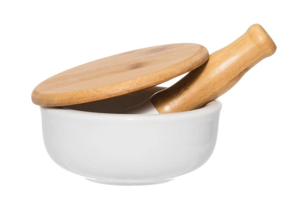 MAKU Керамично хаванче с дървен капак