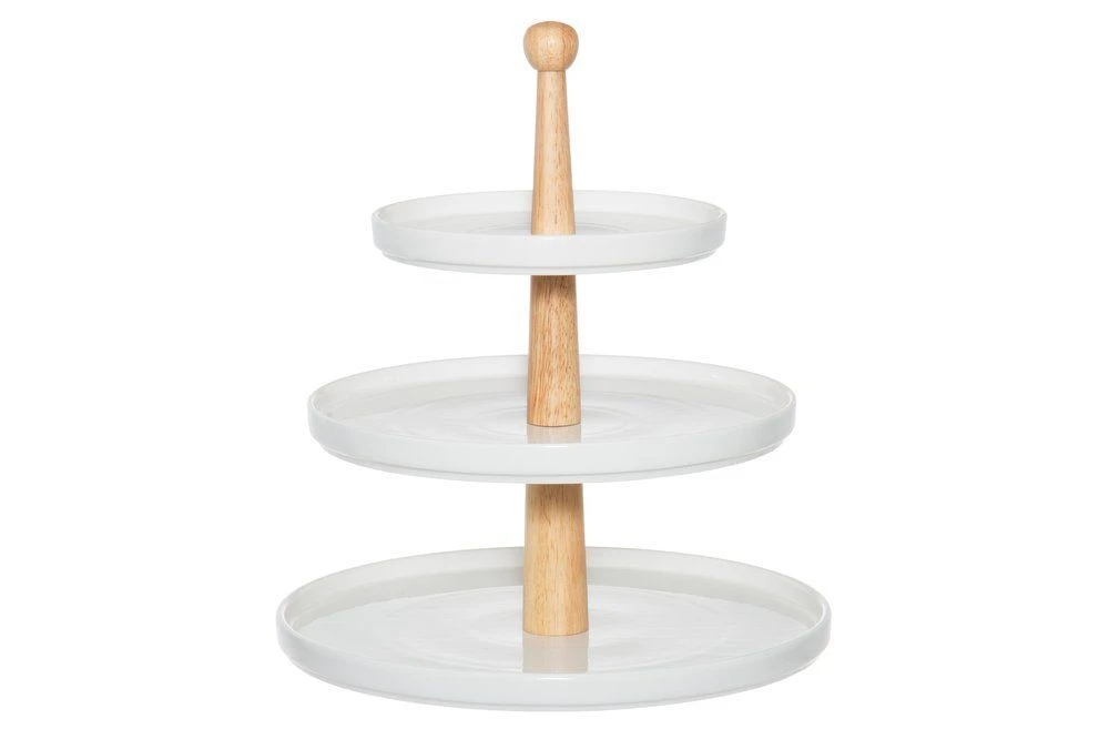 MAKU Керамична етажерка за сладкиши с 3 нива