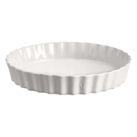 EMILE HENRY Керамична форма за тарт Ø 32 см "DEEP TART DISH"- цвят бял