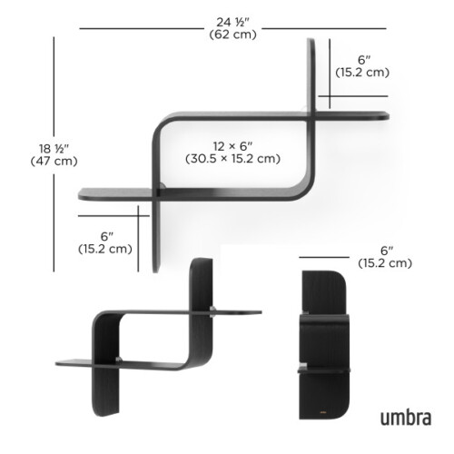 <p><strong>UMBRA Рафт за стенен монтаж “MONTAGE“<br /></strong><span>•</span><strong> Размери: </strong><span>62 х 15 х 47 см. (ДхШхВ)</span><br /><strong>• Размер на опаковката: </strong><span>70 х 33 х 18 см.</span><br /><span>• </span><strong>Материал:</strong><span> каучуково дърво</span><br /><strong>• Тегло:</strong><span> 1,63 кг.<br /><strong>• Товароносимост обща:</strong> до 6,8 кг<br /><strong>• Включени монтажни елементи<br />• Цвят: </strong>орех</span><br /><strong>Производител: UMBRA / Канада<br /></strong><em><strong>DESIGN:  TODD WOOD</strong></em></p><br />Марка: Umbra HK Limited <br />Модел: UMBRA 1017571-040<br />Доставка: 2-4 работни дни<br />Гаранция: 2 години