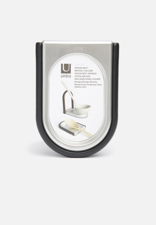 <p><span style="font-size: small;"><strong>UMBRA Поставка за готварски прибори “LAYDLE“ </strong></span><br />• <strong>Цвят:</strong> никел/черен<br /> • <strong>Размери:</strong> 10,2 x 14 x 1,3 cm<br />• <strong>Сгъваема, не заема място</strong><br /> • <strong>Материал:</strong> метал / гума ( <span style="color: #ff0000;">без BPA</span> )<br /><strong>Производител: UMBRA / Канада </strong><br /><strong>DESIGN: DAVID GREEN & WESLEY CHAU</strong></p><br />Марка: Umbra HK Limited <br />Модел: UMBRA 1008160-047<br />Доставка: 2-4 работни дни<br />Гаранция: 2 години