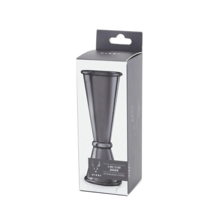 <p><strong>VISKI Двоен джигър/мярка за алкохол 30мл/60мл “Makoto-GunMetal“<br />• Материал: </strong>неръждаема стомана, черно покритие<br /><strong>• Размер: </strong>4,5 х 12 см (ДхВ)<br /><strong>• Измерва: </strong>30 мл и 60 мл<br /><strong>• Размер на опаковката: </strong>4,8 х 5,1 х 14,9 см<br /><strong>• Тегло с опаковката: </strong>0,100 кг<br /><strong>• Препоръчва се ръчно измиване</strong><br /><strong>Производител:</strong> Viski® / САЩ</p><br />Марка: TRUEBRANDS <br />Модел: VISKI 6450<br />Доставка: 2-4 работни дни<br />Гаранция: 2 години