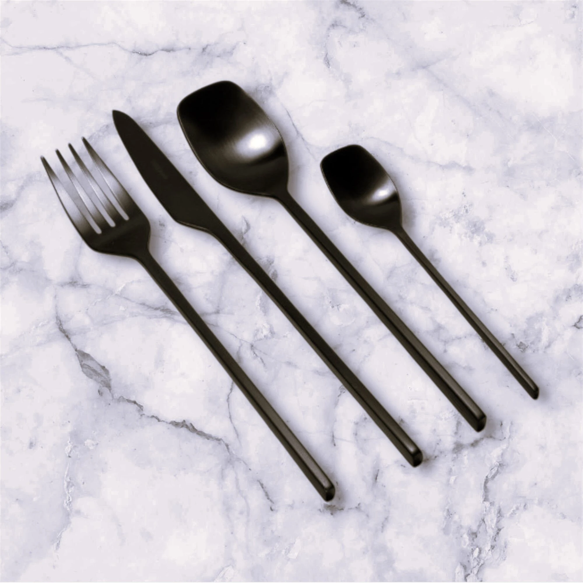 HERDMAR Прибори за хранене “VERSO“- 24 части – черен мат