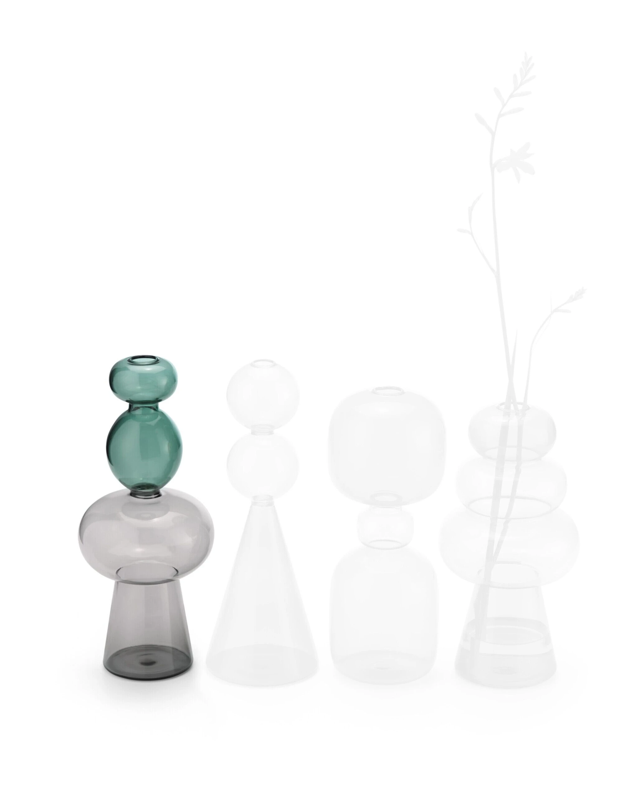 PHILIPPI Стъклена ваза “CURIOSA“ - с форма на кула