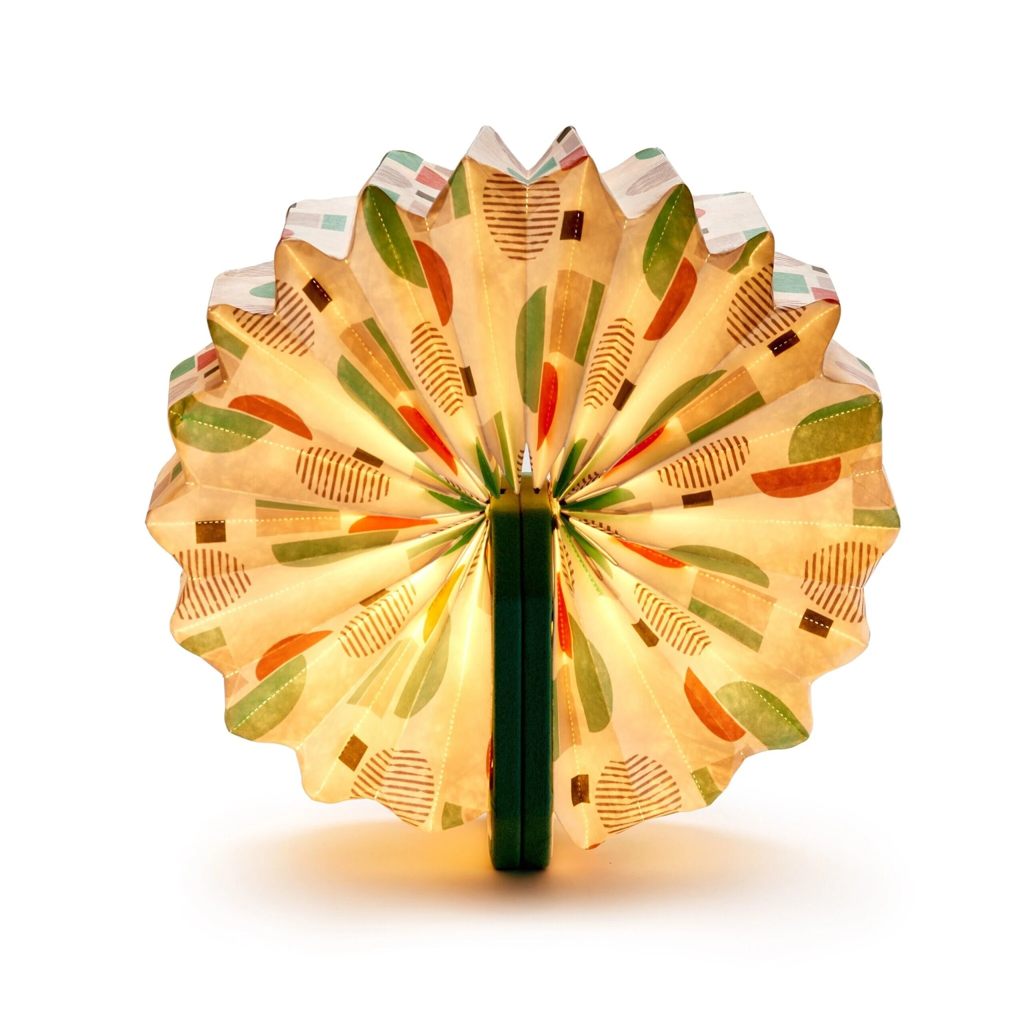 GINGKO Смарт лампа акордеон - тюркоазено кадифе и геометрични фигури