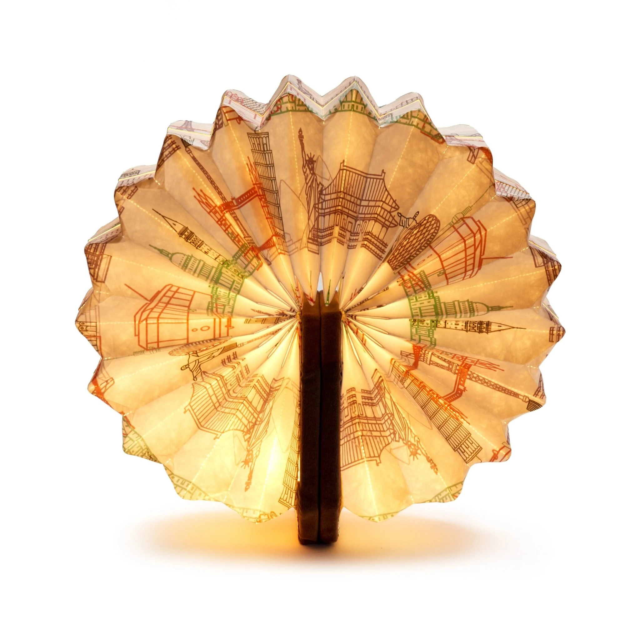 GINGKO Смарт лампа акордеон - сиво кадифе и забележителности