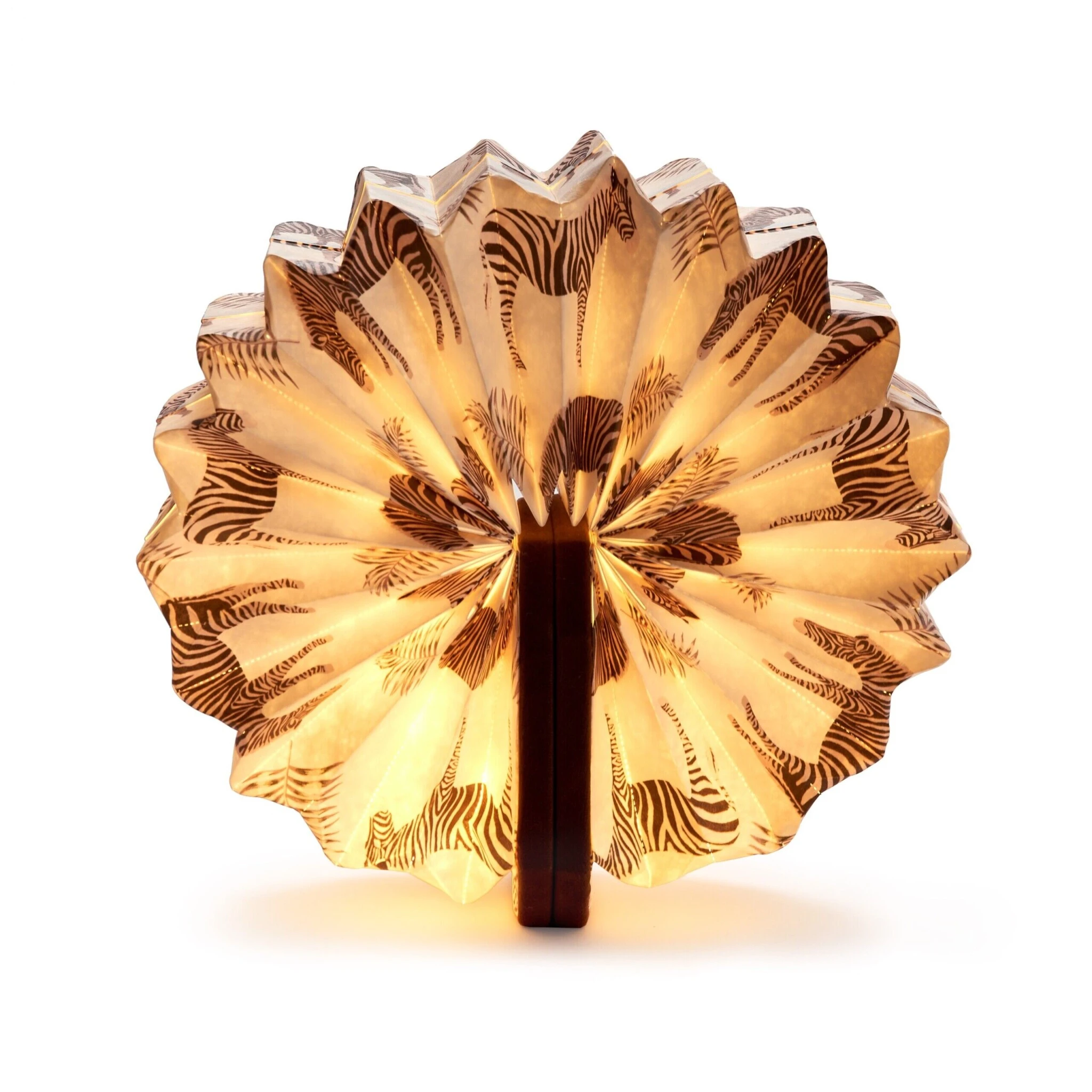 GINGKO Смарт лампа акордеон - кафяво кадифе и зебри