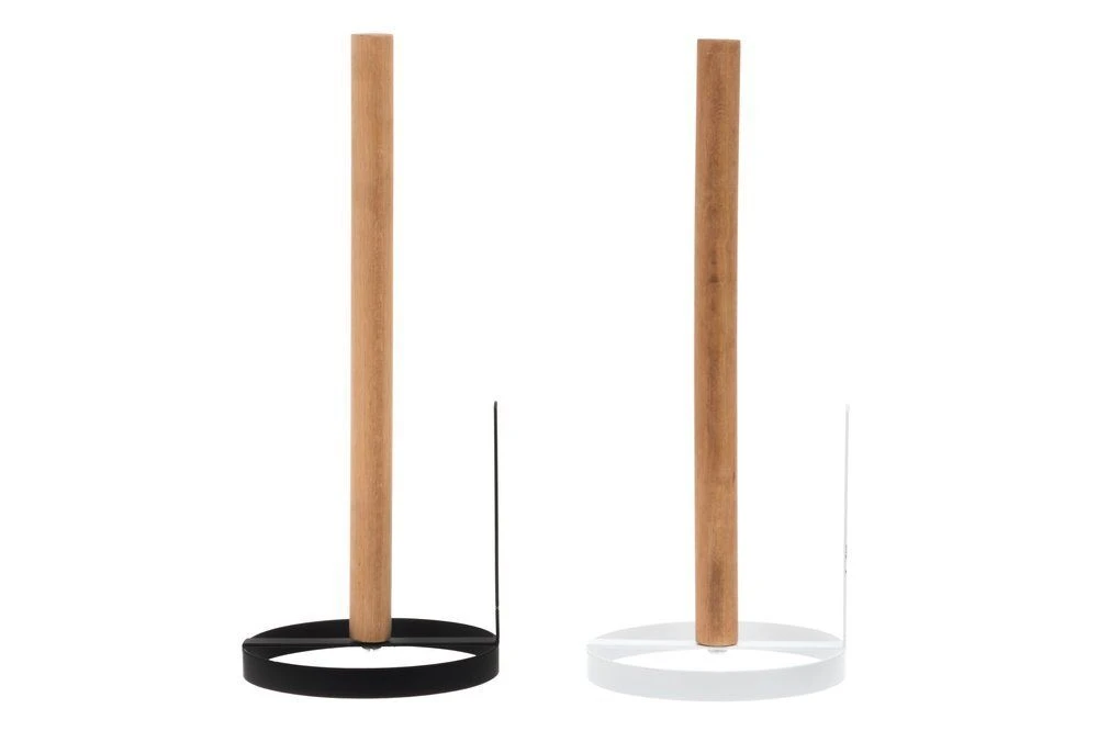 MAKU Стойка за кухненска ролка - цвят бял / черен