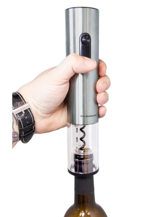 <p><span style="font-size: small;"><strong>Vin Bopuquet Електрически тирбушон<br /></strong></span><strong>• Размери на опаковката: </strong>10 x 32 x 9 см.<br /><strong>• Тегло:</strong> 0,365 кг.<br /><strong>• Консуматив:</strong> 4 бр. батерии, размер АА<br /><strong>Комплектът съдържа:<br /></strong> - Тирбушон<br /> - Резачка за фолио<br /><strong>Производител: Vin Bouquet, Испания</strong></p><br />Марка: Vin Bouquet <br />Модел: VB FID 469<br />Доставка: 2-4 работни дни<br />Гаранция: 2 години