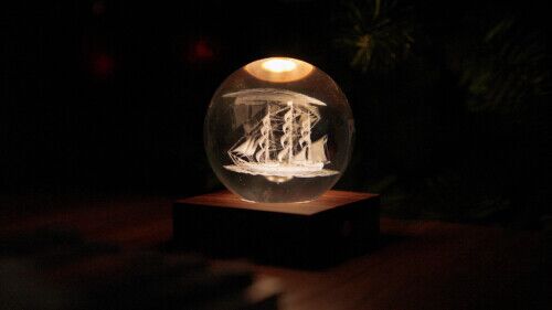 GINGKO 3D Смарт лампа “Amber Crystal“ – Кораб