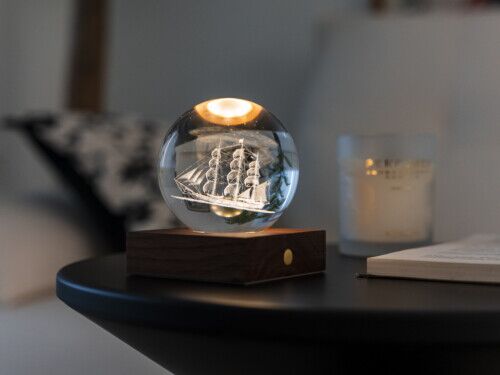 GINGKO 3D Смарт лампа “Amber Crystal“ – Кораб