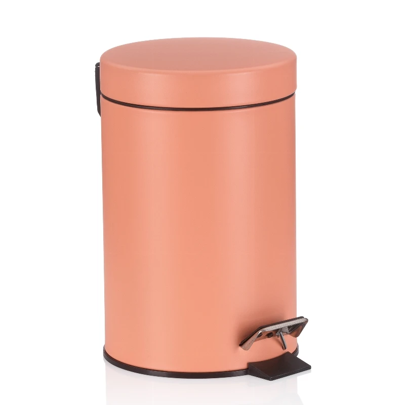 KELA Кош за отпадъци с педал “Monaco“ - прасковено розов - 3 л.