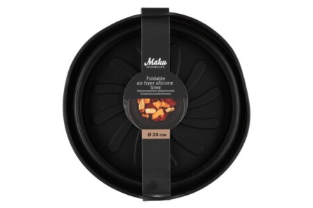 <p><strong>MAKU Сгъваема силиконова кръгла кошница за Air Fryer - Ø 20 см.</strong><br /><strong>• Материал:</strong><span> силикон</span><span><br /><strong>• Размери:</strong> </span>Ø <span>28,6 х 7 см.<br /></span><strong>• Тегло: </strong><span>0,130 кг.<br /><strong>• Топлоустойчива до 220 °С</strong><br /><strong>• Подходяща за съдомиялна</strong></span><br /><strong>Производител: Tammer Brands/ Финландия</strong></p><br />Марка: MAKU <br />Модел: TB MAKU 650149<br />Доставка: 2-4 работни дни<br />Гаранция: 2 години