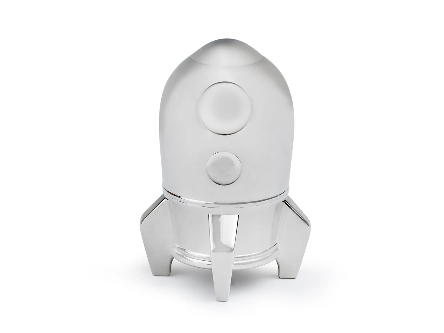 ZILVERSTAD Детска касичка “Космически кораб“ - цвят сребро