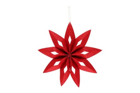 WINTERIA Коледна звезда от филц 40см. - червена