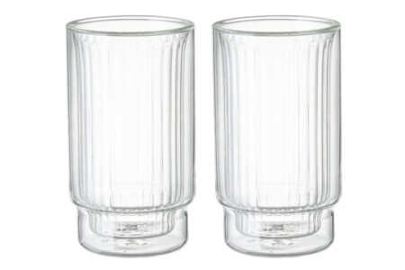 MAKU Комплект от 2бр оребрени двустенни чаши -  300мл.