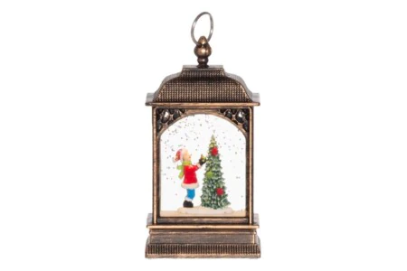 FINNLUMOR Светещ фенер “Snowglobe“ - момиче - бронзов