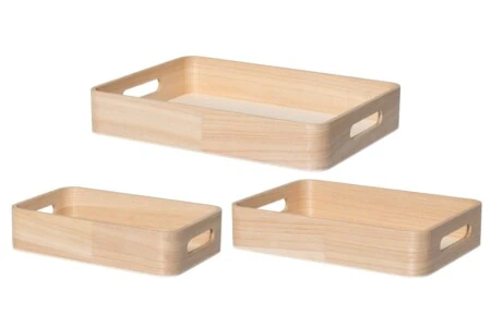 4LIVING Комплект от 3 бр. дървени табли / подноси