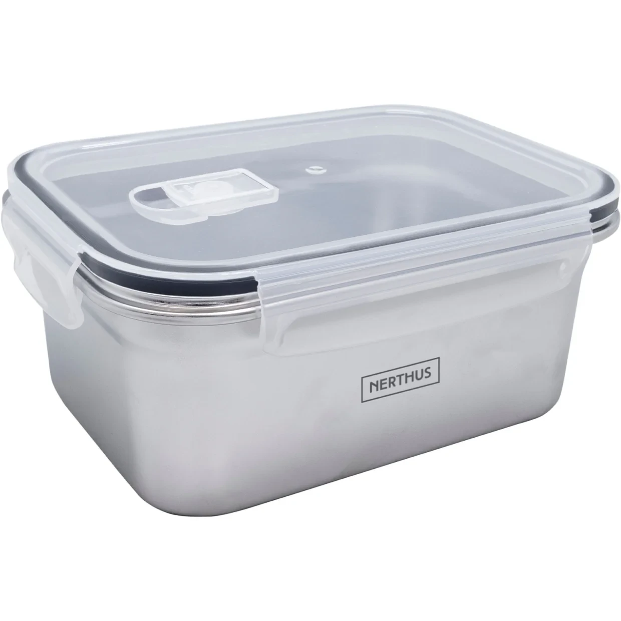 Nerthus Стоманена херметически кутия за храна за микровълнова - 1600 мл.