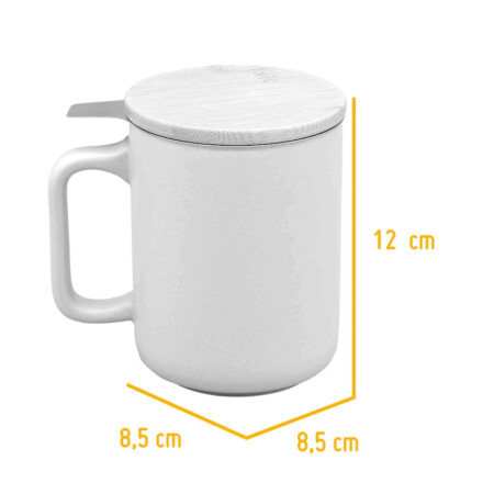 <p><strong>Nerthus Керамична чаша за чай със стоманен филтър и бамбуков капак - 375 мл - зелена</strong><br /><strong>• Размери: </strong><span>8,5 х 8,5 х 12 см.</span><br /><span><strong>• Материал:</strong> Керамика, стомана, бамбук<br /><strong>• Вместимост:</strong> 0,375 мл.<br /></span><span><strong>• Цвят:</strong> зелен</span><br /><strong>Производител: Vin Bouquet, Испания</strong></p><br />Марка: Vin Bouquet <br />Модел: VB FIH 1569<br />Доставка: 2-4 работни дни<br />Гаранция: 2 години