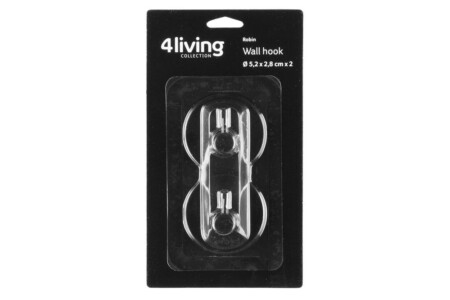 <p><strong>4Living Закачалки за стена “Robin“ - 2 бр. - черни</strong><br /><strong>• Материал: </strong><span>желязо, прахово боядисано</span><br /><strong>• Размери на закачалката:</strong> Ø 5,2 <span>х 2,8 х 2 см.<br /></span><strong>• Размери на опаковката: </strong>10,5<span> х 3 х 18,7 см.</span><br /><span><strong>• Максимално натоварване</strong>: 2 кг.<br /></span><strong>• Цвят:</strong> черен<br /><strong>• Тегло:</strong><span> 0,120 кг<br /></span><span><strong>• Самозалепващи</strong></span><br /><strong>Производител: Tammer Brands/ Финландия</strong></p><br />Марка: 4LIVING <br />Модел: TB 4Living 640955<br />Доставка: 2-4 работни дни<br />Гаранция: 2 години