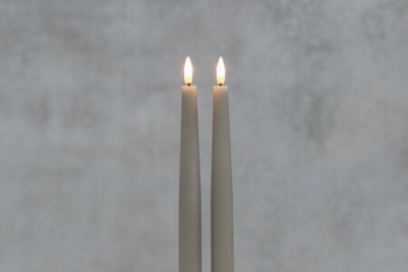 FINNLUMOR LED свещи с 3D пламък 2 бр. - сиви