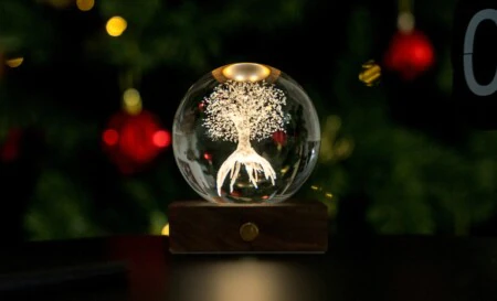 GINGKO 3D Смарт лампа “Amber Crystal“ - Дърво на живота