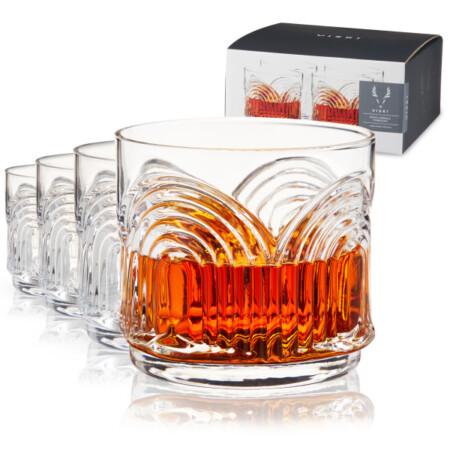 <p><strong>VISKI Кристални чаши за уиски във винтидж стил &ldquo;BEAU&ldquo; 4бр. - 325мл.<br />&bull; В комплект 4 бр чаши<br />&bull; Материал: </strong>безоловен кристал&nbsp;<br /><strong>&bull; Размер на 1 бр чаша: </strong>8,9 х 7,6 см (ШхВ)<br /><strong>&bull; Вместимост на 1 бр чаша:</strong> 325 мл<br /><strong>&bull; Тегло на 1 бр чаша: </strong>0,288 кг<br /><strong>&bull; Размер на опаковката: </strong>19 х 19 х 9,1 см<br /><strong>&bull; Тегло с опаковката: </strong>1,450 кг<br /><strong>&bull; Подходящи за съдомиялна машина</strong><br /><strong>Производител:</strong> Viski&reg; / САЩ</p><br />Марка: TRUEBRANDS <br />Модел: VISKI 10606<br />Доставка: 2-4 работни дни<br />Гаранция: 2 години