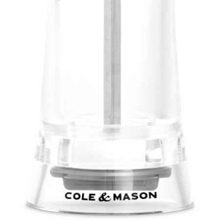 <p><strong>COLE & MASON Акрилна мелничка за сол &ldquo;BROMLEY&ldquo; - 15 см.</strong><br /><strong>&bull; Диаметър:&nbsp;</strong><span>&Oslash; 6 см.</span><br /><strong>&bull;&nbsp;Височина:</strong><span>&nbsp;15 см.<br /><strong>&bull; Тегло с опаковката:</strong>&nbsp;0,210 кг.&nbsp;</span><br /><strong>&bull;&nbsp;Материал:</strong><span>&nbsp;акрил, стомана, керамика</span><br /><strong>&bull;&nbsp;Механизъм:&nbsp;</strong><span>керамичен механизъм<br /></span><span><strong>&bull;&nbsp;Да не се мокри с вода!<br /><span style="color: #ff0000;">&bull;</span></strong></span><span>&nbsp;<strong><span style="color: #ff0000;">Не използвайте мелничките за различни от сол и черен пипер продукти!!!&nbsp;</span><br /><span style="color: #ff0000;"><strong>&bull;&nbsp;Не поставяйте сол в мелницата за пипер, тъй като това ще разяде механизма от въглеродна стомана!</strong></span><br /></strong></span><strong>Производител: Cole&Mason / Англия</strong></p><br />Марка: COLE & MASON <br />Модел: Cole & Mason H 243006<br />Доставка: 2-4 работни дни<br />Гаранция: 2 години