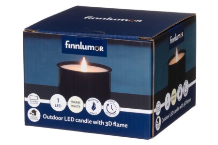 <p><strong>FINNLUMOR LED свещ с 3D пламък &ldquo;Marchall&ldquo; - черна</strong><br /><strong>&bull; Размери:</strong><span>&nbsp;<span>&Oslash; 10</span>,5</span><span>&nbsp;х 7,5 см.<br /><strong>&bull; Тегло:&nbsp;</strong>0,120 кг.<br /><span><strong>&bull; Материал:</strong>&nbsp;полипропилен, ABS<br /><strong>&bull; Цвят:</strong>&nbsp;черен<strong><br />&bull; Захранване:&nbsp;</strong>батерии&nbsp; 3 бр. АAА (не са включени)<br /><strong>&bull; Функция таймер - 6 ч. включена, 18 ч. изключена</strong><br /></span></span><strong>Производител: Tammer Brands/ Финландия</strong></p><br />Марка: FINNLUMOR <br />Модел: TB Finnlumor 630249<br />Доставка: 2-4 работни дни<br />Гаранция: 2 години