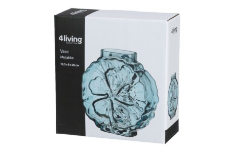 <p><strong><span>4LIVING Стъклена ваза &ldquo;Flora&ldquo;</span></strong><br />&bull;&nbsp;<strong>Материал: </strong>стъкло<br />&bull; <strong>Размери:&nbsp;</strong>19,5 x 8 x 20 см<br />&bull;<strong>&nbsp;Тегло: </strong>1,32 кг<strong><br /></strong><strong>Производител:&nbsp;Tammer Brands/ Финландия</strong><strong></strong></p><br />Марка: 4LIVING <br />Модел: TB 4Living 653391<br />Доставка: 2-4 работни дни<br />Гаранция: 2 години