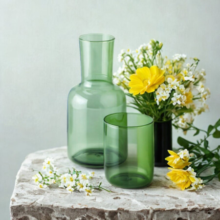 <p><span style="font-size: medium;"><span style="font-size: small;"><strong>PHILIPPI Кана / гарафа с чаша &ldquo;VIVA&ldquo; </strong></span><br /><span style="font-size: small;"><strong>&bull; Цвят: </strong>зелен<strong><br />&bull; Материал: </strong>цветно, ръчно издухано стъкло<br />&bull; <strong>Вместимост: </strong>0,700 л<br /><strong>&bull; Размери:</strong>&nbsp;9 x 9 x 19 (h) см<br /><strong>&bull; Тегло:</strong> 0,470 кг</span><br /><span style="font-size: small;"><strong>Производител: </strong>PHILIPPI / Германия</span><br /><br /></span></p><br />Марка: PHILIPPI <br />Модел: PH 311003<br />Доставка: 2-4 работни дни<br />Гаранция: 2 години