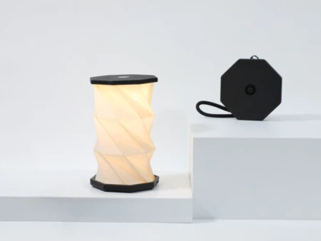 GINGKO Сгъваема смарт лампа “Mini Twist Hexagon“ - цвят черен