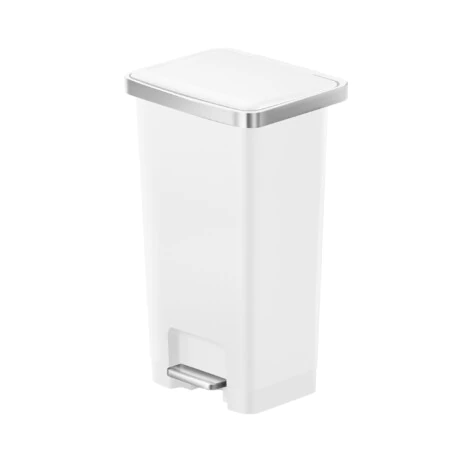 EKO Кош за отпадъци с педал “HANA II“ - бял - 45л