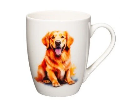 4LIVING Порцеланова чаша с дръжка “Златен ретривър“ - 340 мл.