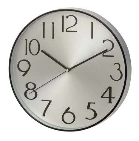 4LIVING Часовник за стена - цвят сребро - Ø 30 см.